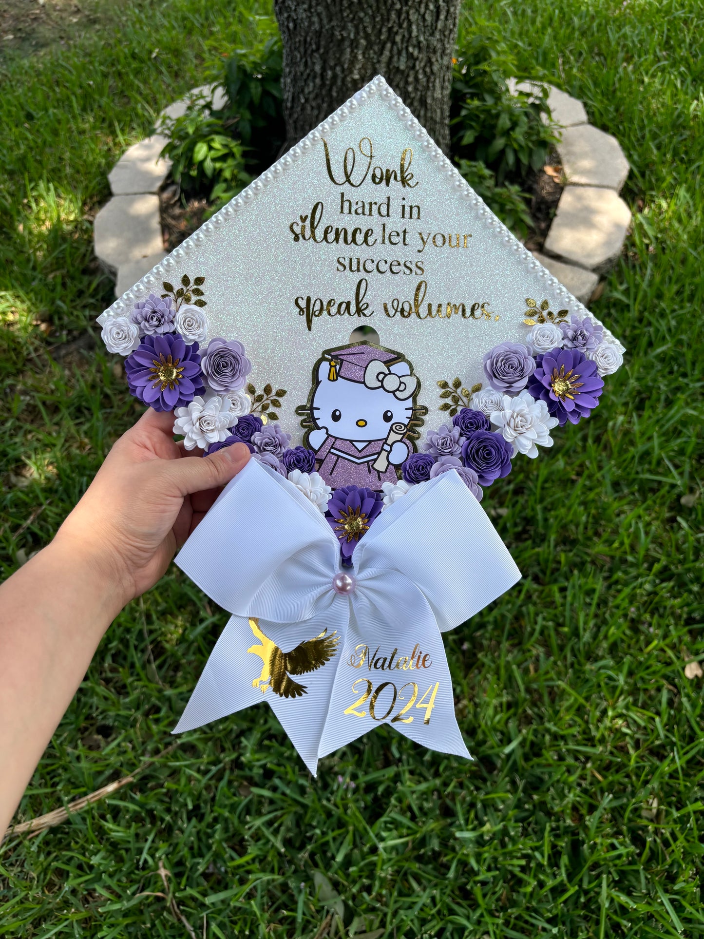 Kitty Grad Cap Topper