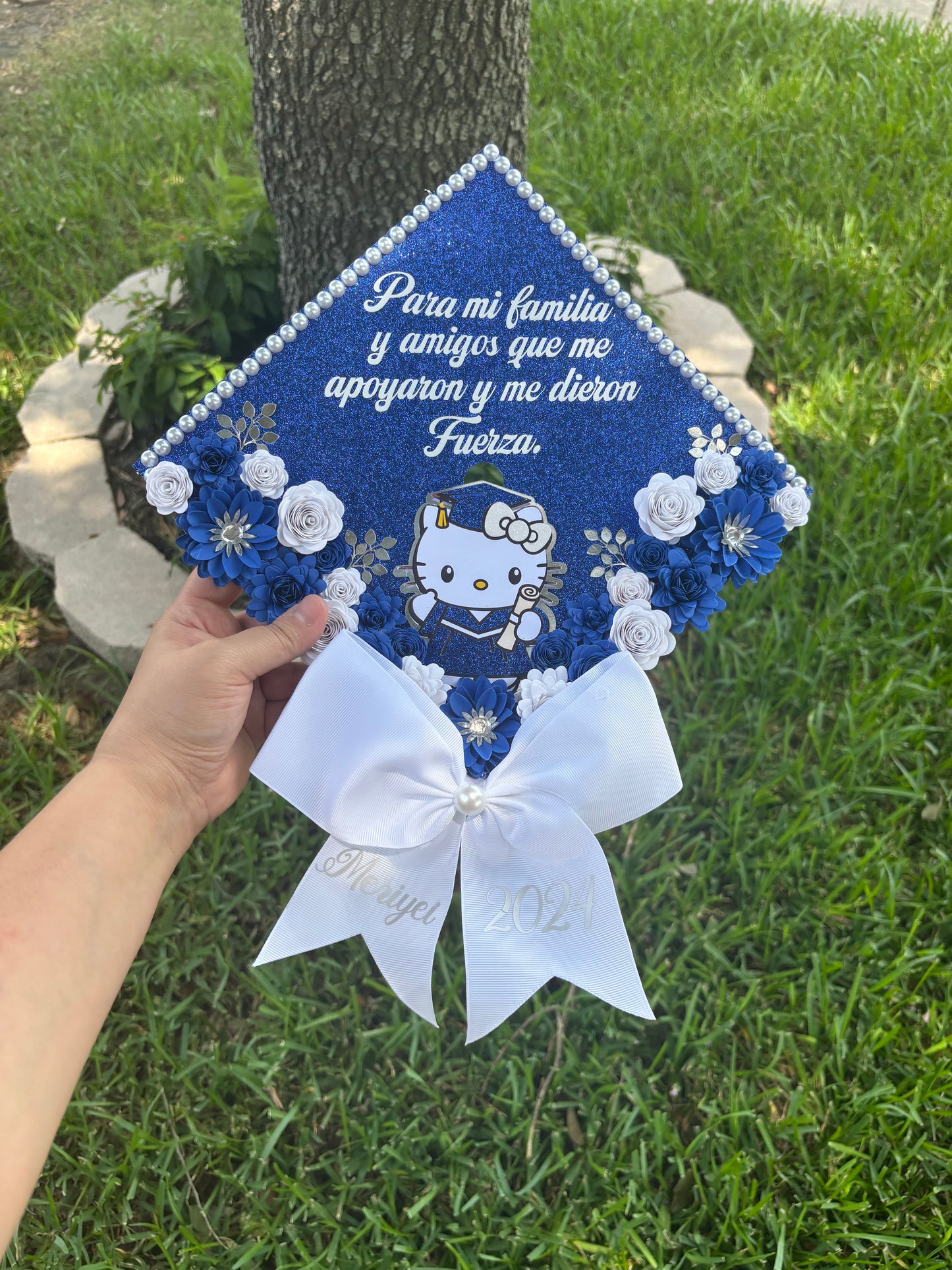 Kitty Grad Cap Topper