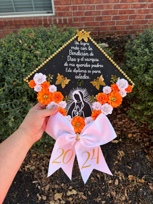 Grad Cap Topper Virgin mary