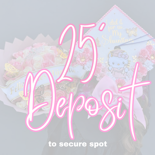 Grad cap topper deposit